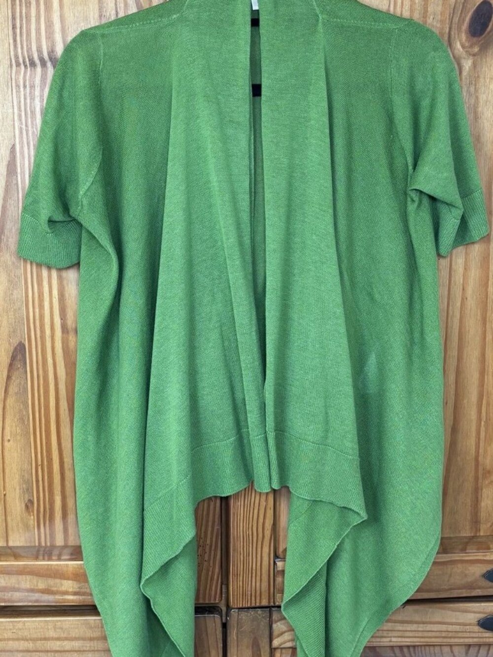 MICHAEL Michael Kors Women's Kelly Green Draped Open Cardigan Sweater P/S Petite